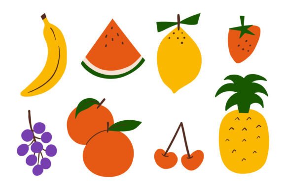 Download Hand Drawn Fruit Illustration Set - Fruit illustration Collection