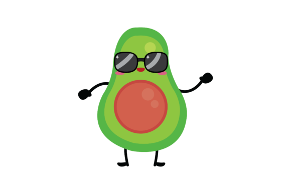 Download Kawaii Cute Avocado Fruit Illustration - Fruit illustration Collection