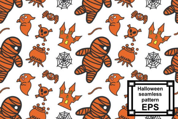 Download Mummy and Ghost&nbsp;Halloween Pattern - Premium Resources