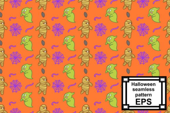 Download Mummy and Ghost, Cute Monsters to Celebrate Halloween Wallpaper, Wrapping, Print, Art, Etc - Halloween wallpaper Collection