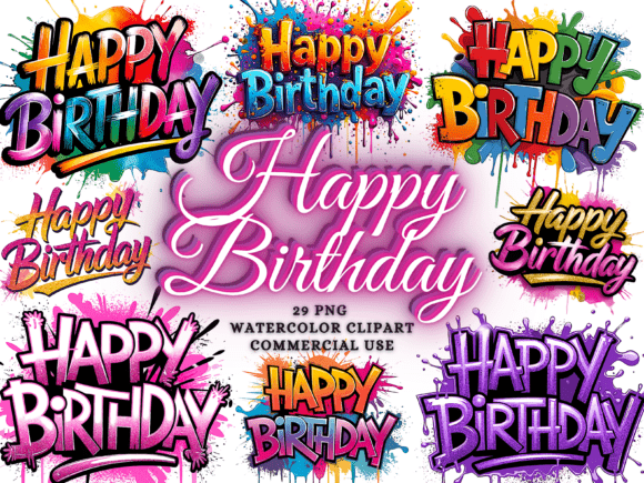 Download Happy Birthday Png Bundle Sublimation - Happy Collection