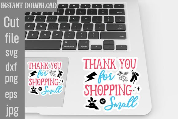 Download Thank You for Shopping Small SVG Sticker - Premium Resources