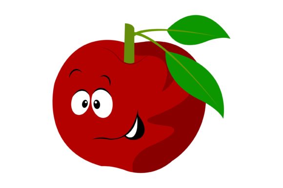 Download Kawaii Apple Fruit Illustration - Fruit illustration Collection