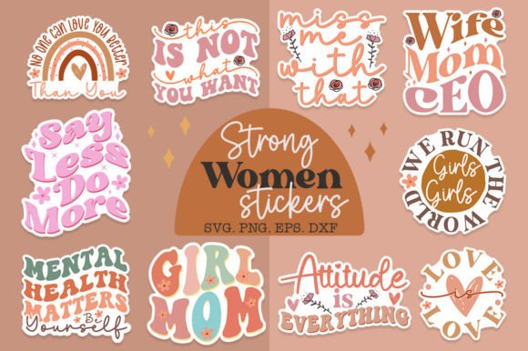 Download Strong Women Stickers. Boho Stickers - Boho stickers Collection