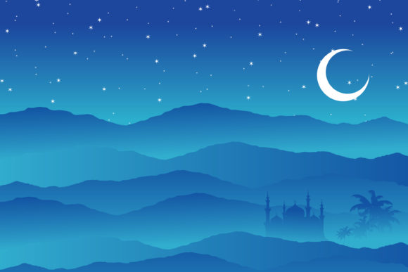 Download Happy Eid Mubarak with Mosque Vector - Happy Collection